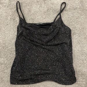 PaperMoon, rusche sparkly top, size S